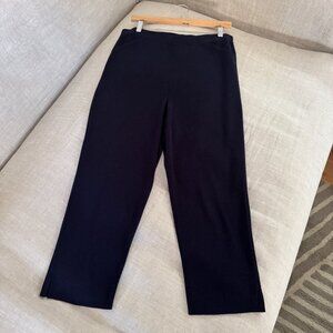 Talbots Navy Cotton Blend Knit Crop Pull-on Pants